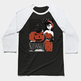 1950s Rockabilly Witch Baseball T-Shirt